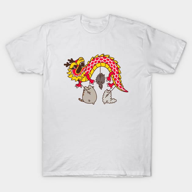 Year Of The Dragon - Cute Cats Celebrations T-Shirt by funNkey